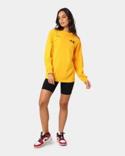 4HUNNID Roll The Dice Long Sleeve T-Shirt Mustard 8 4HUNNID Roll The Dice Long Sleeve T-Shirt Mustard -Mitchell & Ness Shop 08000654 YM017 womens 0070