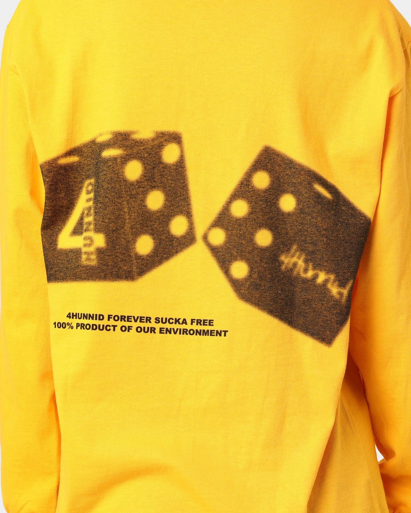 4HUNNID Roll The Dice Long Sleeve T-Shirt Mustard 4HUNNID Roll The Dice Long Sleeve T-Shirt Mustard -Mitchell & Ness Shop 08000654 YM017 womens 0080