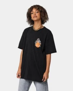 Space Jam Basketball Vintage T-Shirt Washed Black -Mitchell & Ness Shop 08000664 YW607 womens 0020