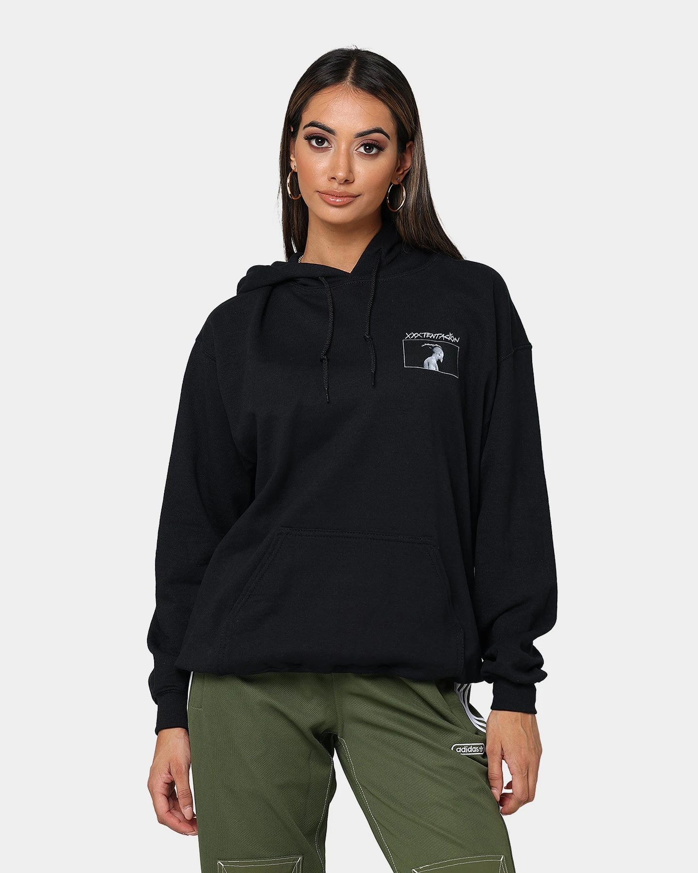 XXXTentacion What Are You Afraid Of Hoodie Black XXXTentacion What Are You Afraid Of Hoodie Black -Mitchell & Ness Shop 08000687 YB001 womens 0010