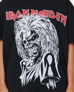 Iron Maiden Killer Face T-Shirt Black Wash -Mitchell & Ness Shop 08000694 YB295 womens 0030