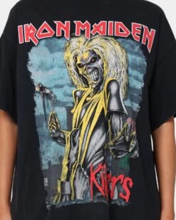 Iron Maiden Killer Short Sleeve T-Shirt Black Wash -Mitchell & Ness Shop 08000697 YB295 womens 0030