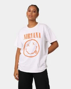 Nirvana Smiley Logo 2 T-Shirt White