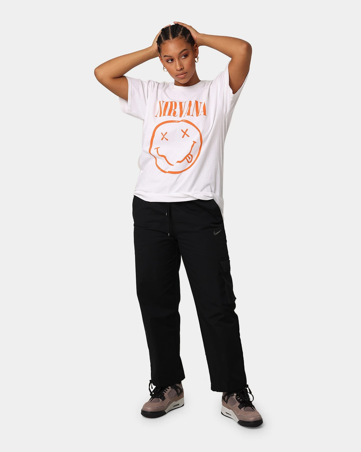 Nirvana Smiley Logo 2 T-Shirt White Nirvana Smiley Logo 2 T-Shirt White -Mitchell & Ness Shop 08000702 YW100 womens 0020