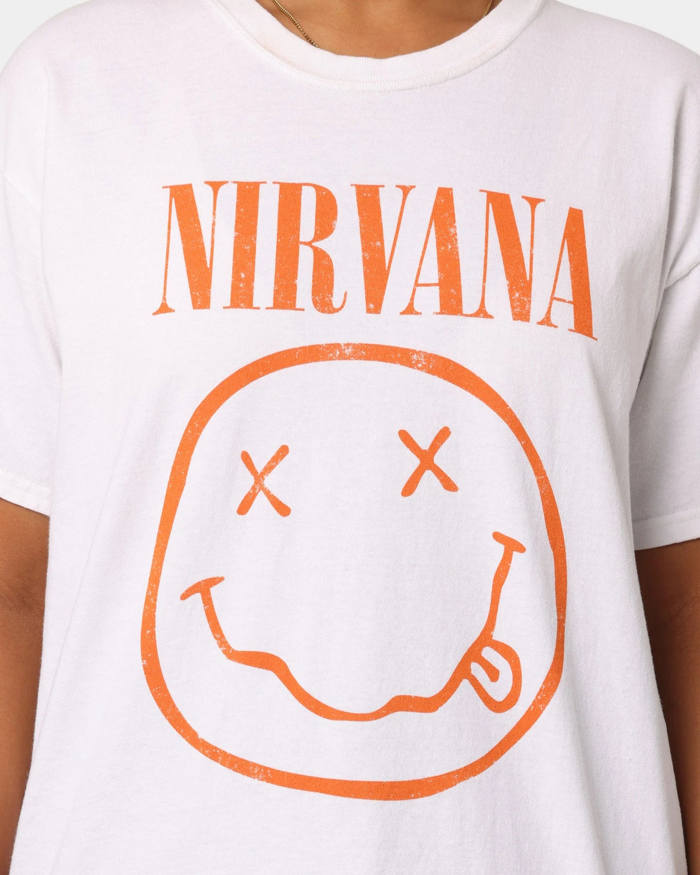 Nirvana Smiley Logo 2 T-Shirt White Nirvana Smiley Logo 2 T-Shirt White -Mitchell & Ness Shop 08000702 YW100 womens 0030