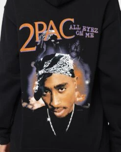 Tupac All Eyes Bandana Hoodie Black -Mitchell & Ness Shop 08000707 YB001 womens 0040