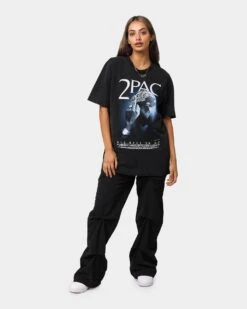 Tupac All Eyez Finger T-Shirt Washed Black -Mitchell & Ness Shop 08000708 YW607 womens 0020