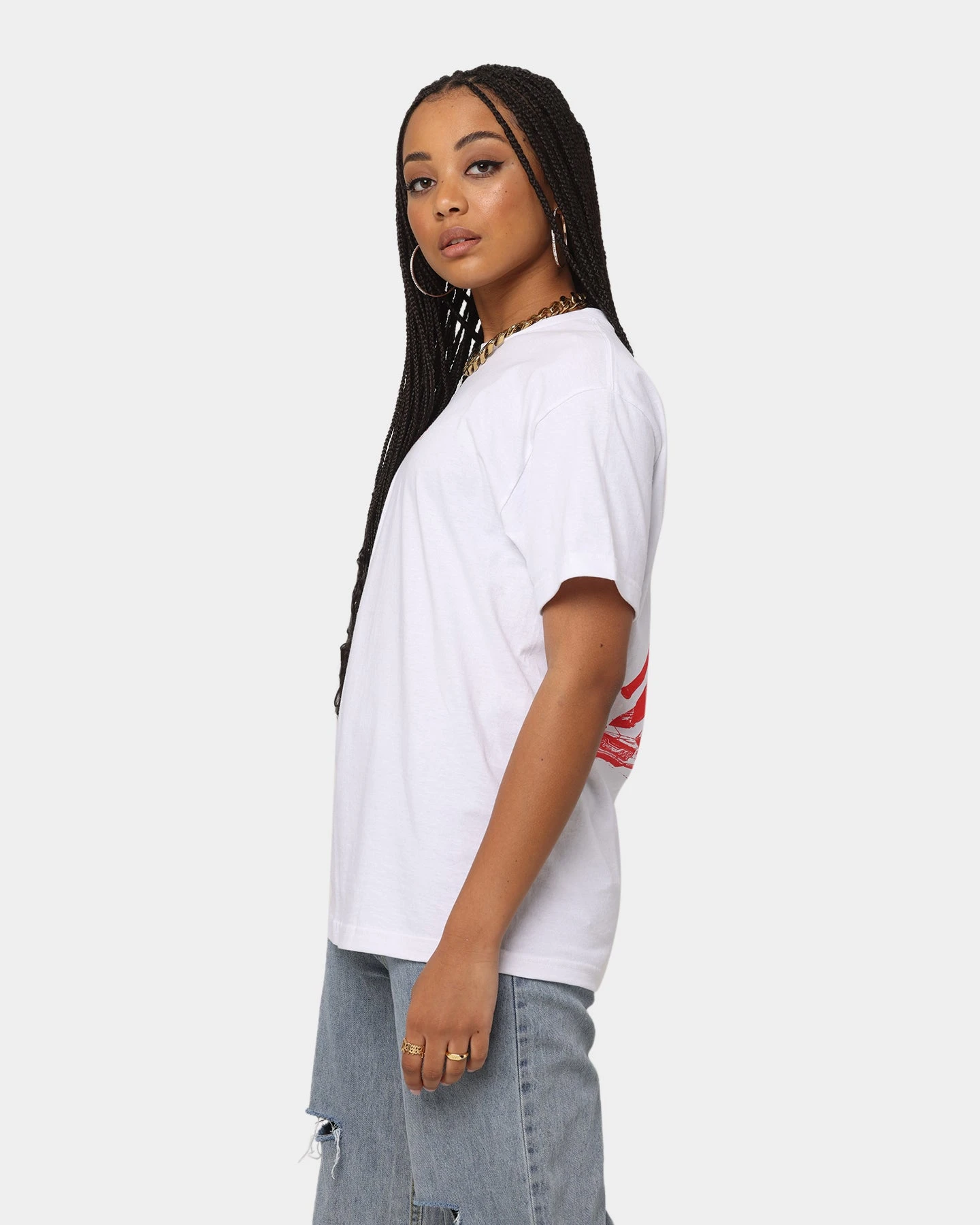 4HUNNID Street Short Sleeve T-Shirt White 4HUNNID Street Short Sleeve T-Shirt White -Mitchell & Ness Shop 08000726 YW100 womens 070