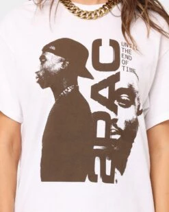 Tupac Uteot Tracklist Short Sleeve T-Shirt White -Mitchell & Ness Shop 08000741 YW100 womens 0030