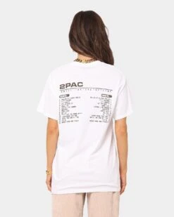 Tupac Uteot Tracklist Short Sleeve T-Shirt White -Mitchell & Ness Shop 08000741 YW100 womens 0040