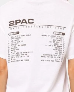 Tupac Uteot Tracklist Short Sleeve T-Shirt White -Mitchell & Ness Shop 08000741 YW100 womens 0070
