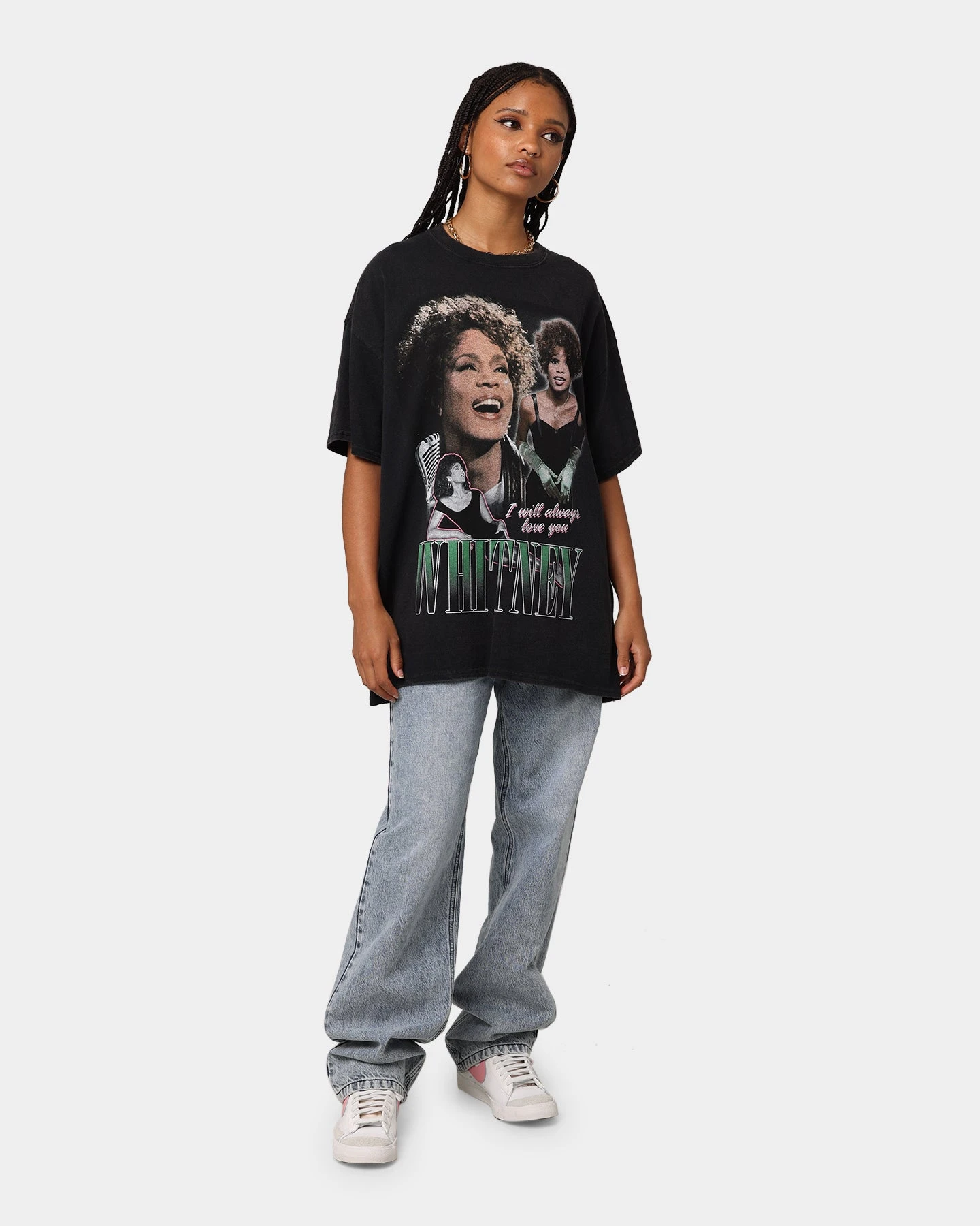 Whitney Houston Always Love You T-Shirt Black Wash Whitney Houston Always Love You T-Shirt Black Wash -Mitchell & Ness Shop 08000744 YB295 womens 0020