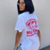 Wu Wear Merch Again & Again T-Shirt White -Mitchell & Ness Shop 08000748 YW100 womens 0002