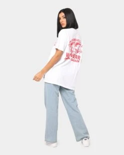 Wu Wear Merch Again & Again T-Shirt White -Mitchell & Ness Shop 08000748 YW100 womens 0020