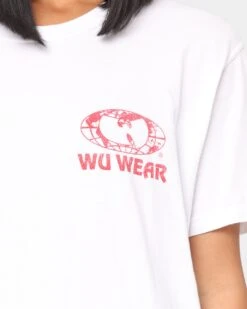 Wu Wear Merch Again & Again T-Shirt White -Mitchell & Ness Shop 08000748 YW100 womens 0030