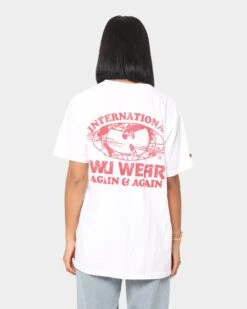 Wu Wear Merch Again & Again T-Shirt White -Mitchell & Ness Shop 08000748 YW100 womens 0040