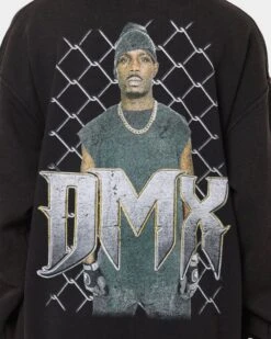 DMX X Fence Vintage Crew Black Wash 5 DMX X Fence Vintage Crew Black Wash -Mitchell & Ness Shop 08000758 YB295 womens 0040
