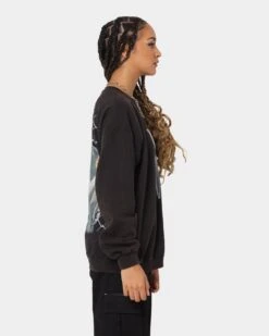 DMX X Fence Vintage Crew Black Wash 6 DMX X Fence Vintage Crew Black Wash -Mitchell & Ness Shop 08000758 YB295 womens 0050