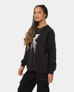 DMX X Fence Vintage Crew Black Wash 7 DMX X Fence Vintage Crew Black Wash -Mitchell & Ness Shop 08000758 YB295 womens 0060