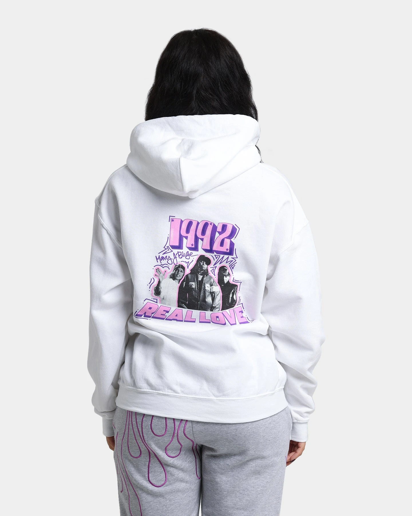 Mary J. Blige Real Love Hoodie White Mary J. Blige Real Love Hoodie White -Mitchell & Ness Shop 08000769 YW100 womens 0040