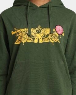 Guns N Roses Gun Logo Hoodie Forest Green -Mitchell & Ness Shop 08000789 YF006 womens 0030