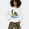 Beastie Boys Forest Animal Crewneck White