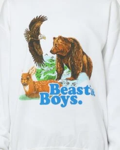 Beastie Boys Forest Animal Crewneck White -Mitchell & Ness Shop 08000797 YW100 womens 0030