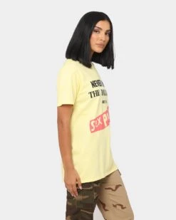 Sex Pistols Never Mind The Bollocks T-Shirt Yellow -Mitchell & Ness Shop 08000818 YY001 womens 0050