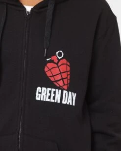 Green Day American Idiot Hoodie Black -Mitchell & Ness Shop 08000824 YB001 womens 0030
