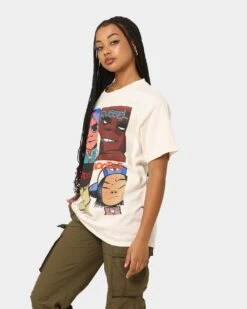 Gorillaz Face Grid T-Shirt Off White -Mitchell & Ness Shop 08000901 YO007 womens 0060