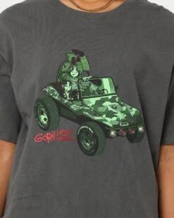 Gorillaz Green Geep T-Shirt Navy -Mitchell & Ness Shop 08000908 YQ001 womens 0030