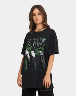 Green Day Green Lean T-Shirt Black