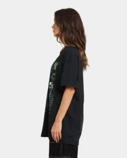 Green Day Green Lean T-Shirt Black -Mitchell & Ness Shop 08000909 YB001 womens 0060