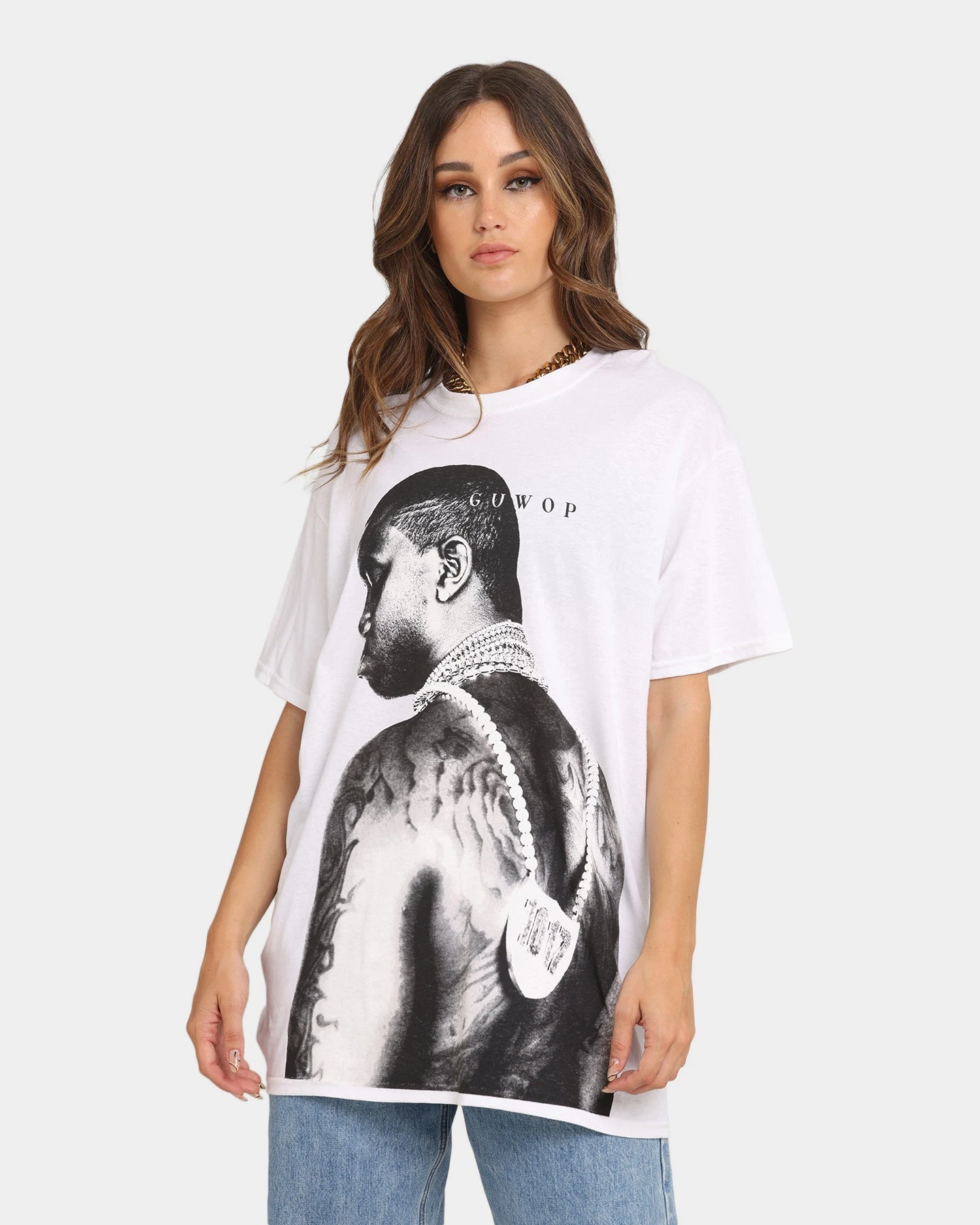 Gucci Mane Old Guwop T-Shirt White Gucci Mane Old Guwop T-Shirt White -Mitchell & Ness Shop 08000914 YW100 womens 0010