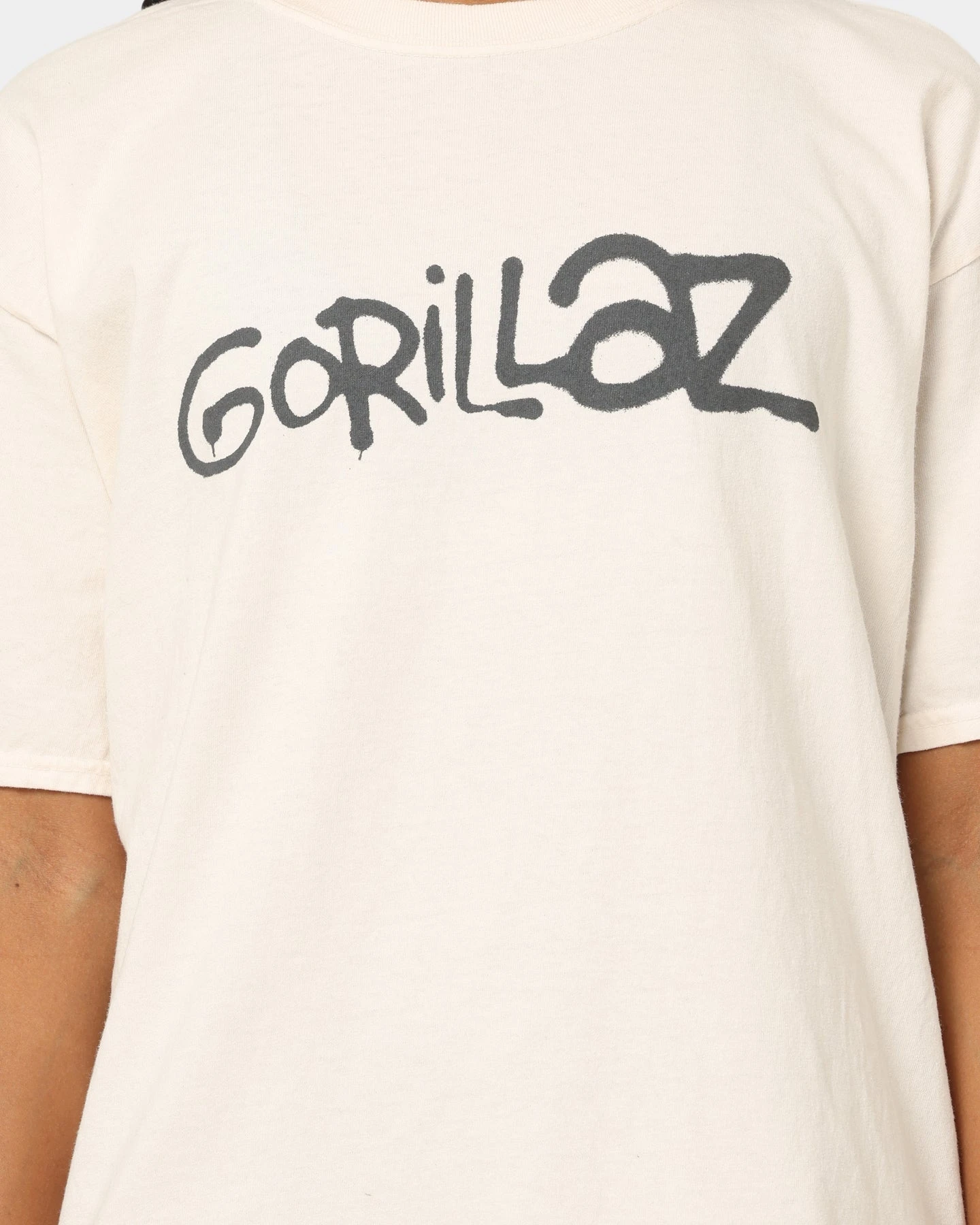 Gorillaz Writing Logo T-Shirt Off White Gorillaz Writing Logo T-Shirt Off White -Mitchell & Ness Shop 08000934 YO007 womens 0030