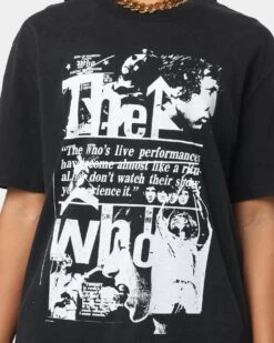 The Who Collage T-Shirt Black -Mitchell & Ness Shop 08000937 YB001 womens 0030