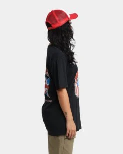 The Rolling Stones American Tour 1981 T-Shirt Black Wash -Mitchell & Ness Shop 08000945 YB295 womens 0050