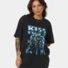 Kiss Lightning Bolt T-Shirt Black Wash 2 Kiss Lightning Bolt T-Shirt Black Wash -Mitchell & Ness Shop 08000950 YB295 womens 0010