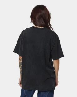 Kiss Lightning Bolt T-Shirt Black Wash 5 Kiss Lightning Bolt T-Shirt Black Wash -Mitchell & Ness Shop 08000950 YB295 womens 0040