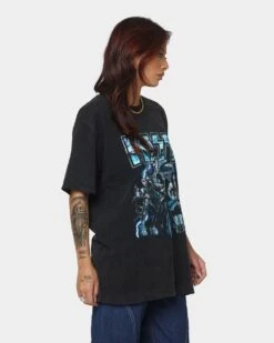 Kiss Lightning Bolt T-Shirt Black Wash 6 Kiss Lightning Bolt T-Shirt Black Wash -Mitchell & Ness Shop 08000950 YB295 womens 0050