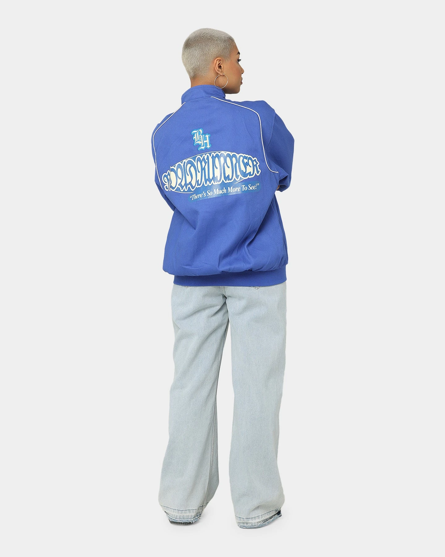 Brockhampton Flame Racing Jacket Royal Blue Brockhampton Flame Racing Jacket Royal Blue -Mitchell & Ness Shop 08000967 YR189 womens 0020