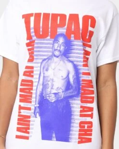Tupac I Ain't Mad At Cha T-Shirt Black Wash -Mitchell & Ness Shop 08000984 YW100 womens 0030