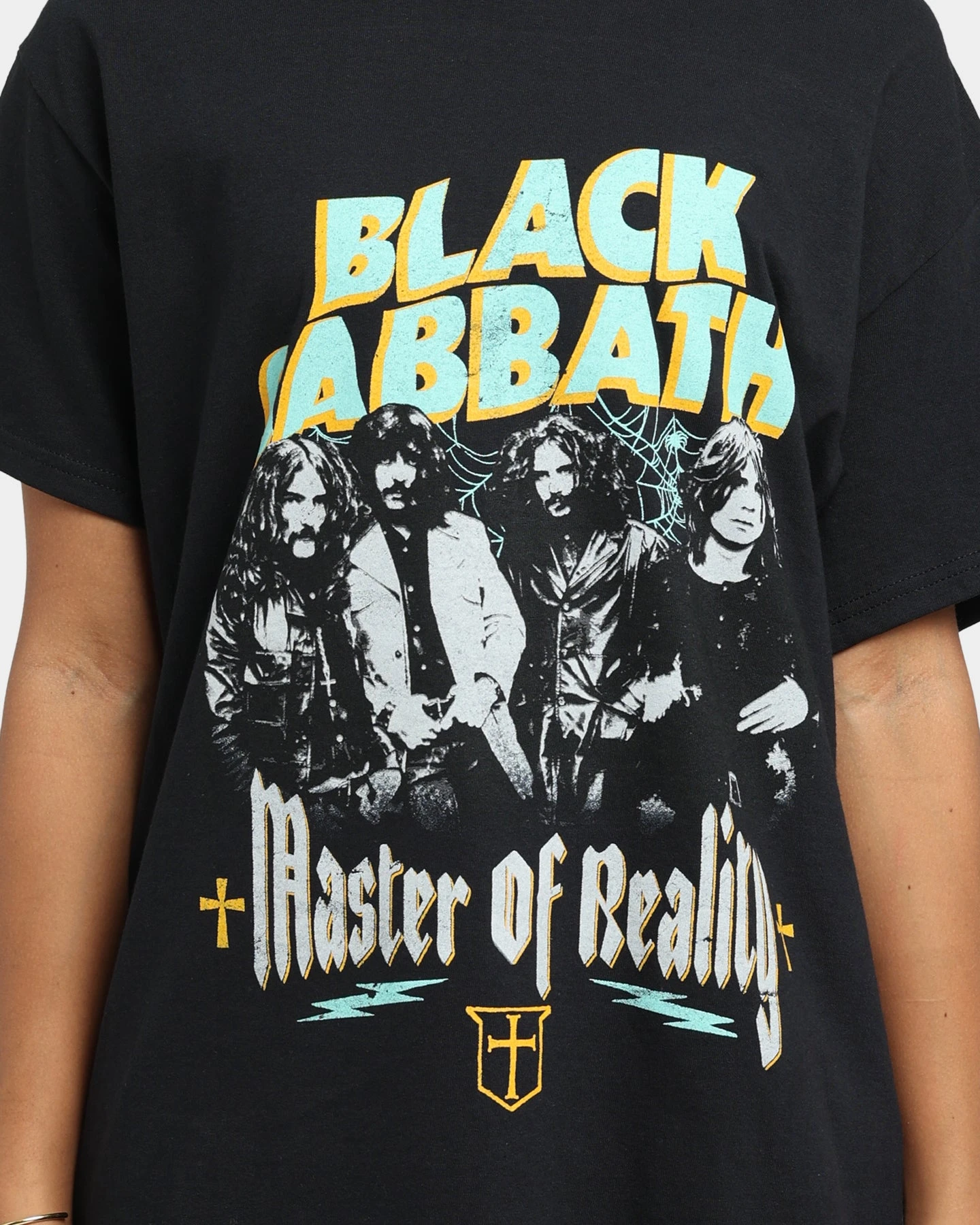 Black Sabbath Master Of Reality Vintage T-Shirt Black Black Sabbath Master Of Reality Vintage T-Shirt Black -Mitchell & Ness Shop 08000993 YB001 womens 0030