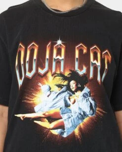 Doja Cat Planet Her Space T-Shirt Black Wash -Mitchell & Ness Shop 08000994 YB295 womens 0030
