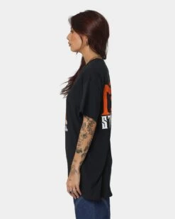Nas One Mic T-Shirt Black -Mitchell & Ness Shop 08001002 YB001 womens 0060