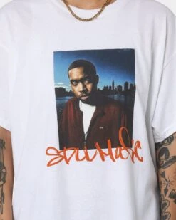 Nas Stillmatic T-Shirt White -Mitchell & Ness Shop 08001010 YW100 womens 0030