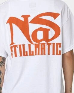 Nas Stillmatic T-Shirt White -Mitchell & Ness Shop 08001010 YW100 womens 0070