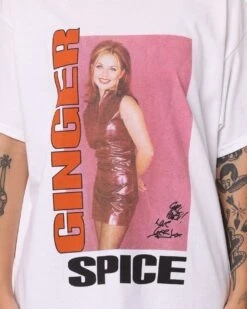 Spice Girls Ginger Spice T-Shirt White -Mitchell & Ness Shop 08001018 YW100 womens 0030