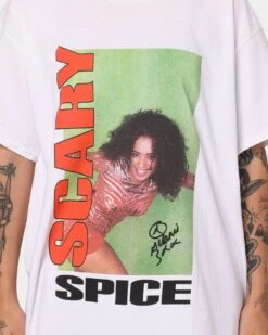Spice Girls Scary Spice T-Shirt White -Mitchell & Ness Shop 08001021 YW100 womens 0030