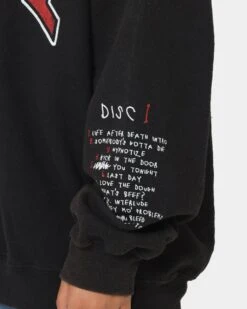 Notorious B.I.G Biggie Tracklist Crewneck Black -Mitchell & Ness Shop 08001030 YB001 womens 00100